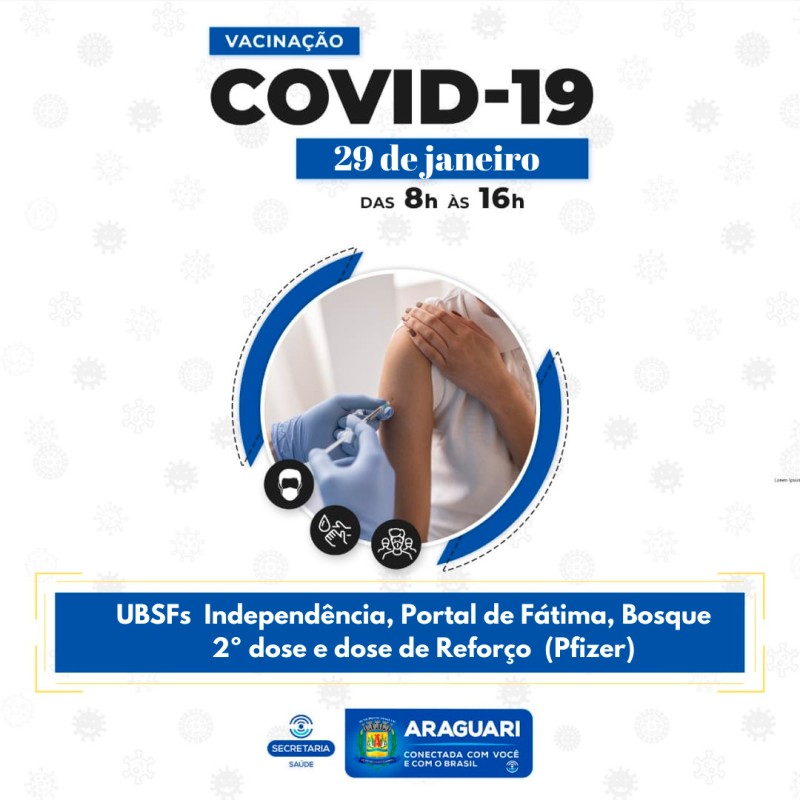 Prefeitura de Araguari realiza mutirão de vacinação para todas as crianças de 5 a 11 anos neste sábado