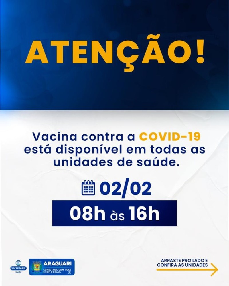 Vacinação COVID-19 – 02 de fevereiro