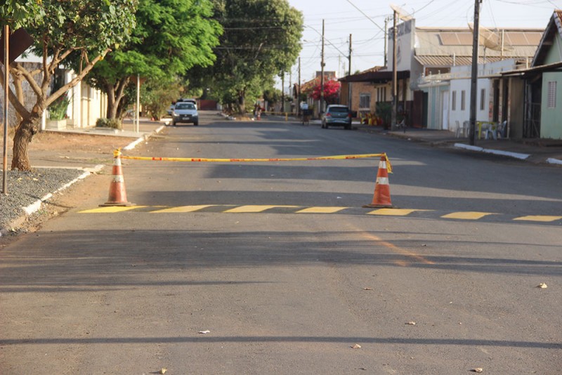 Finalizada a ação de pintura estratigráfica no Distrito de Amanhece