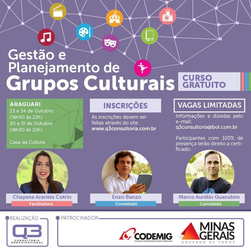 Curso de Gestão e Planejamento visa impulsionar a cultura em Araguari