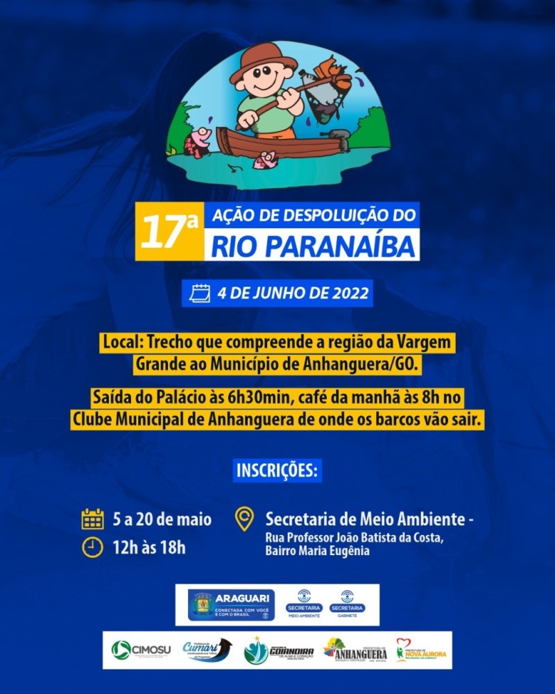 17ª edição da despoluição das margens do Rio Paranaíba será realizada em junho