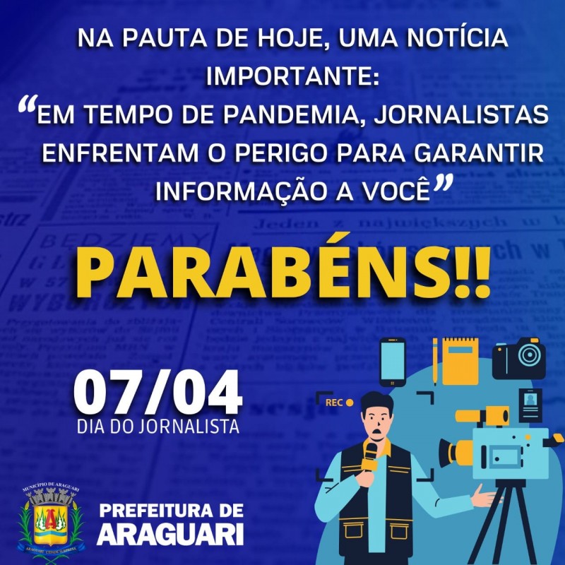 O Dia do Jornalista é comemorado anualmente em 7 de Abril.