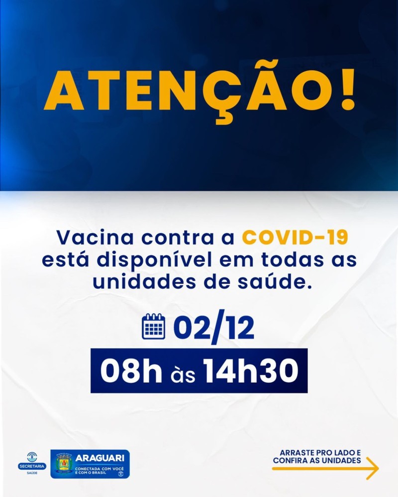 Vacinação COVID-19 – 02 de dezembro