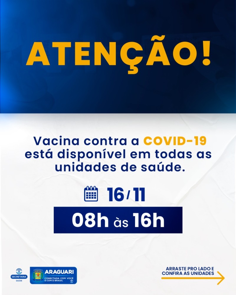 Vacinação COVID-19 – 16 de novembro