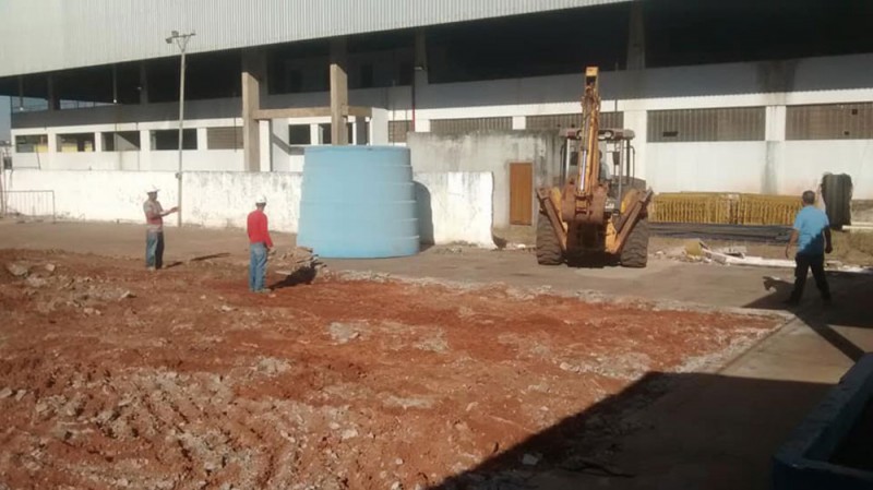 Obras no Ginásio Poliesportivo continuam a todo vapor