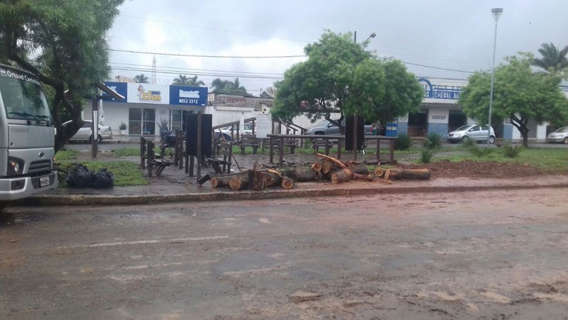 Prefeitura de Araguari realiza limpeza das ruas da cidade após fortes chuvas