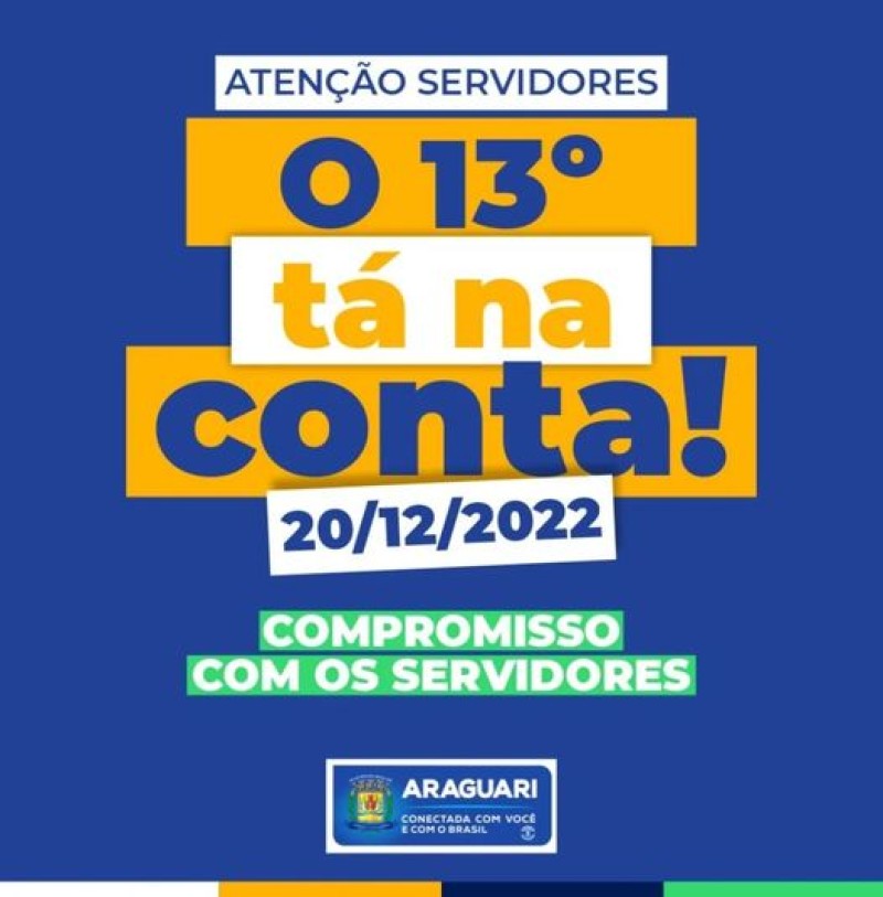 DÉCIMO TERCEIRO NA CONTA