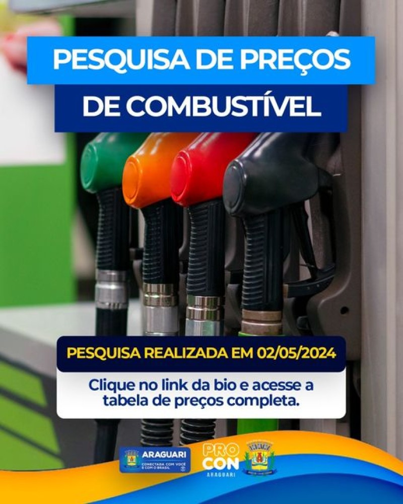 Pesquisa de Preços de Combustível referente ao mês de maio 2024