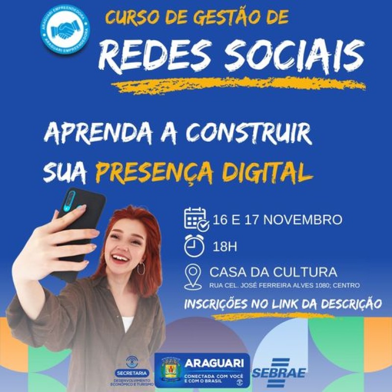 Vem aí mais uma OFICINA da parceria do SEBRAE com a Prefeitura de Araguari