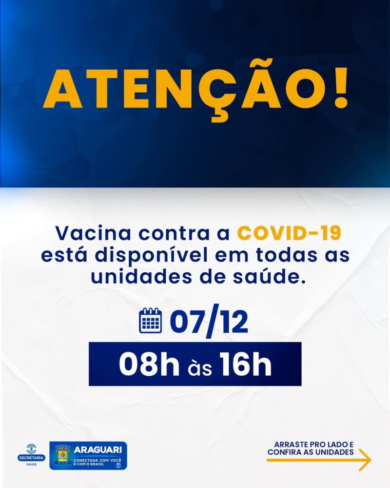 Vacinação COVID-19 – 07 de dezembro