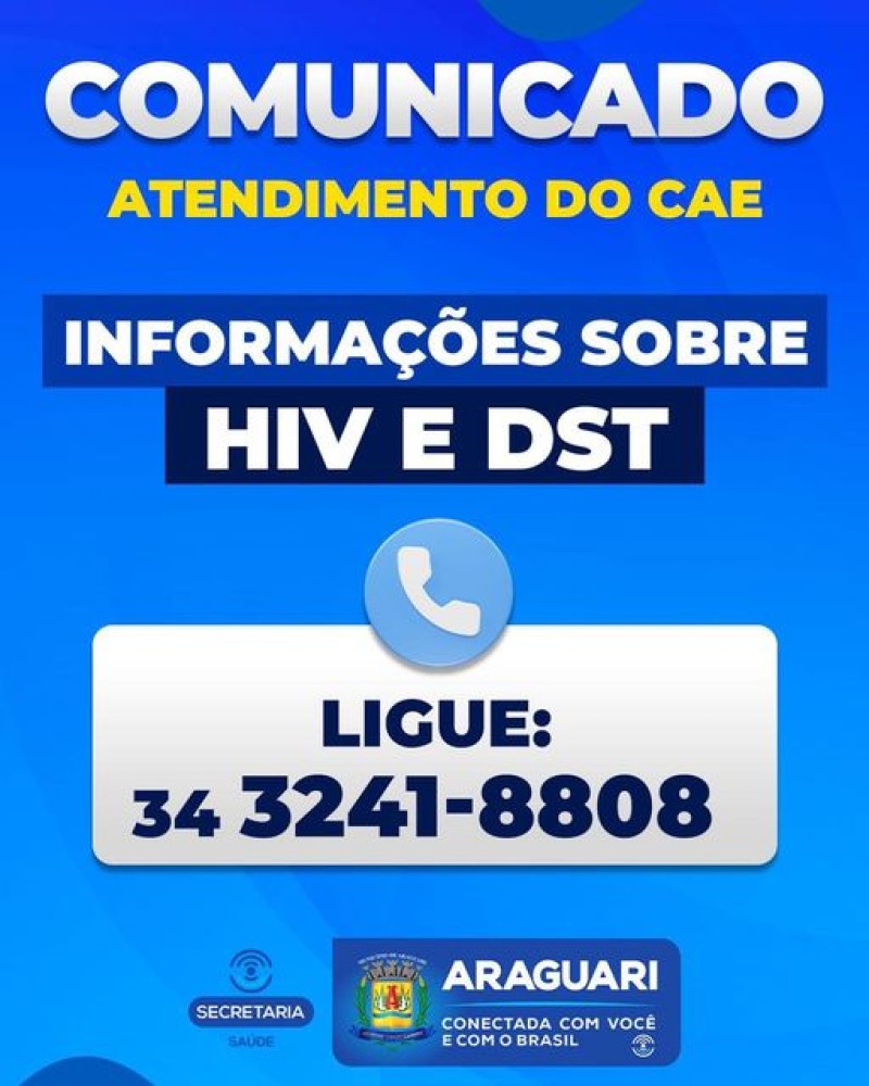 Prefeitura de Araguari informa número de telefone de atendimento do Centro de Apoio Especializado