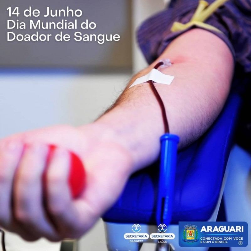 No dia 14 de junho, é comemorado o dia mundial do doador de sangue.