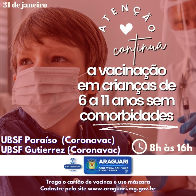 Vacinação 31 de janeiro