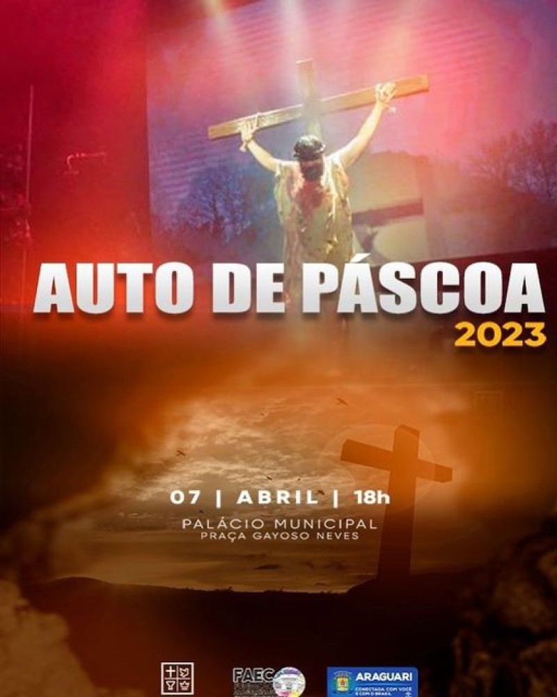 Em Araguari espetáculo Auto de Páscoa reúne os momentos de crucificação e ressurreição de Jesus em uma encenação emocionante