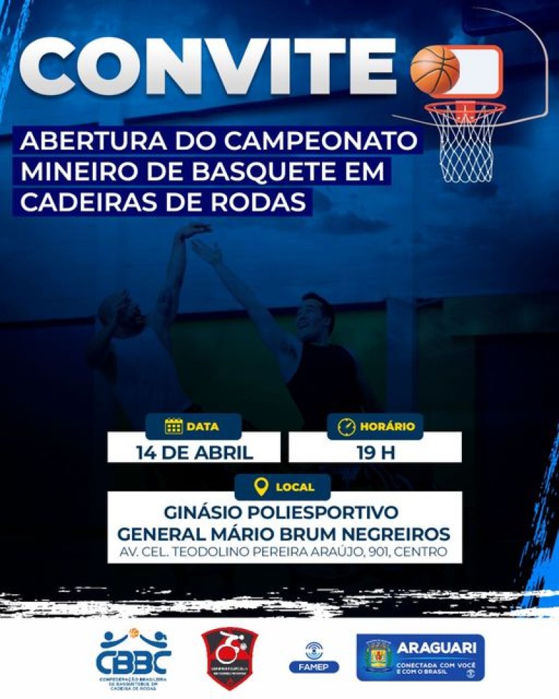 Araguari é sede da primeira etapa do Campeonato Mineiro de Basquete em Cadeira de Rodas 2023