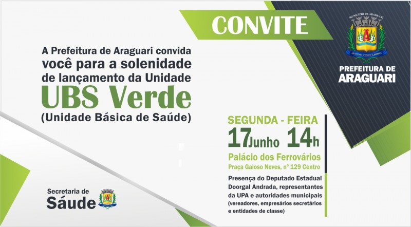 CONVITE - Segunda-feira dia 17 de Junho