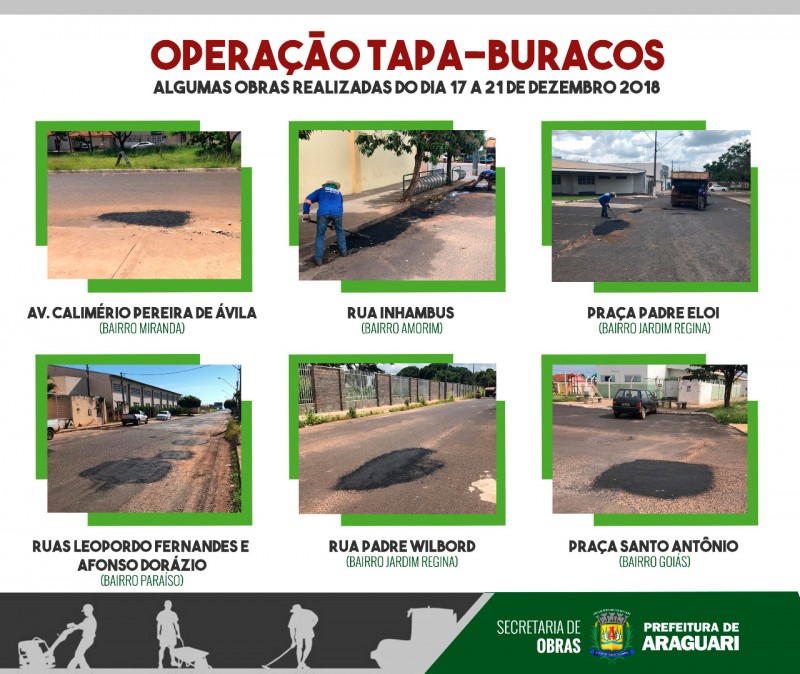 Prefeitura de Araguari encerra semana com trabalhos importantes promovidos pela Secretaria de Obras