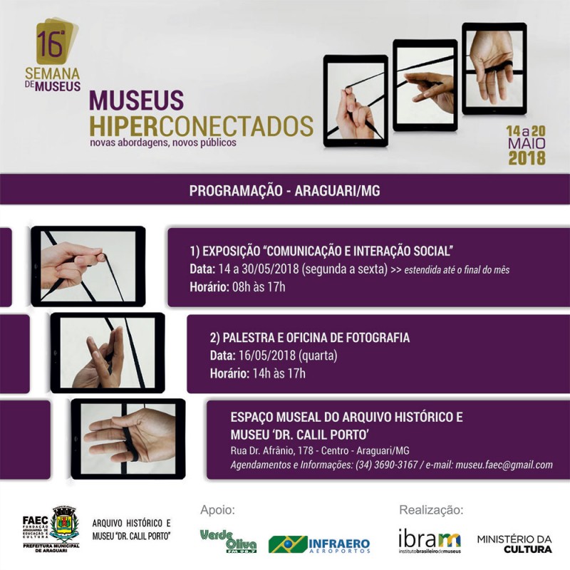 ARAGUARI PARTICIPA DA 16ª SEMANA NACIONAL DE MUSEUS