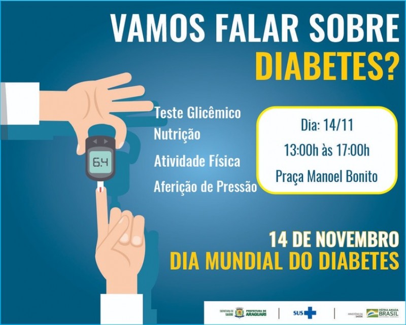 Prefeitura de Araguari realiza evento alusivo ao Dia Mundial do Diabetes