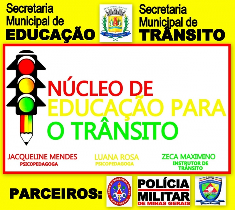 A Prefeitura Municipal de Araguari, através das Secretarias de Educação e de Trânsito, Transporte e Mobilidade Urbana, convidam para a Cerimônia de Encerramento das Ações, Campanhas e Projetos do NÚCLEO DE EDUCAÇÃO PARA O TRÂNSITO, onde ocorrerá a entrega da premiação aos alunos vencedores do CONCURSO “POETIZANDO O TRÂNSITO”, entrega dos certificados aos alunos do CURSO AGENTE DE TRÂNSITO MIRIM e a entrega de certificado aos parceiros e empresas AMIGOS DA EDUCAÇÃO PARA O TRÂNSITO.