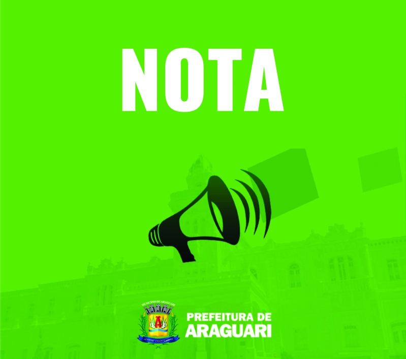 A Prefeitura Municipal de Araguari, por meio da Procuradoria-Geral do Município e da Secretaria Municipal de Planejamento, Orçamento e Habitação, torna público, para conhecimento de todos os interessados, que a Audiência Pública designada para às 10:00H do dia 17/03/2020, para tratar sobre projeto de lei que estabelece os critérios para o parcelamento do solo de imóveis rurais, nas Zonas de  Urbanização Específicas, destinadas à formação de sítios de recreio, dispõe sobre a regularização dos chacreamentos clandestinos/irregulares nestas áreas e dá outras providências, por força do Decreto nº 036/2020, terá sua realização suspensa.