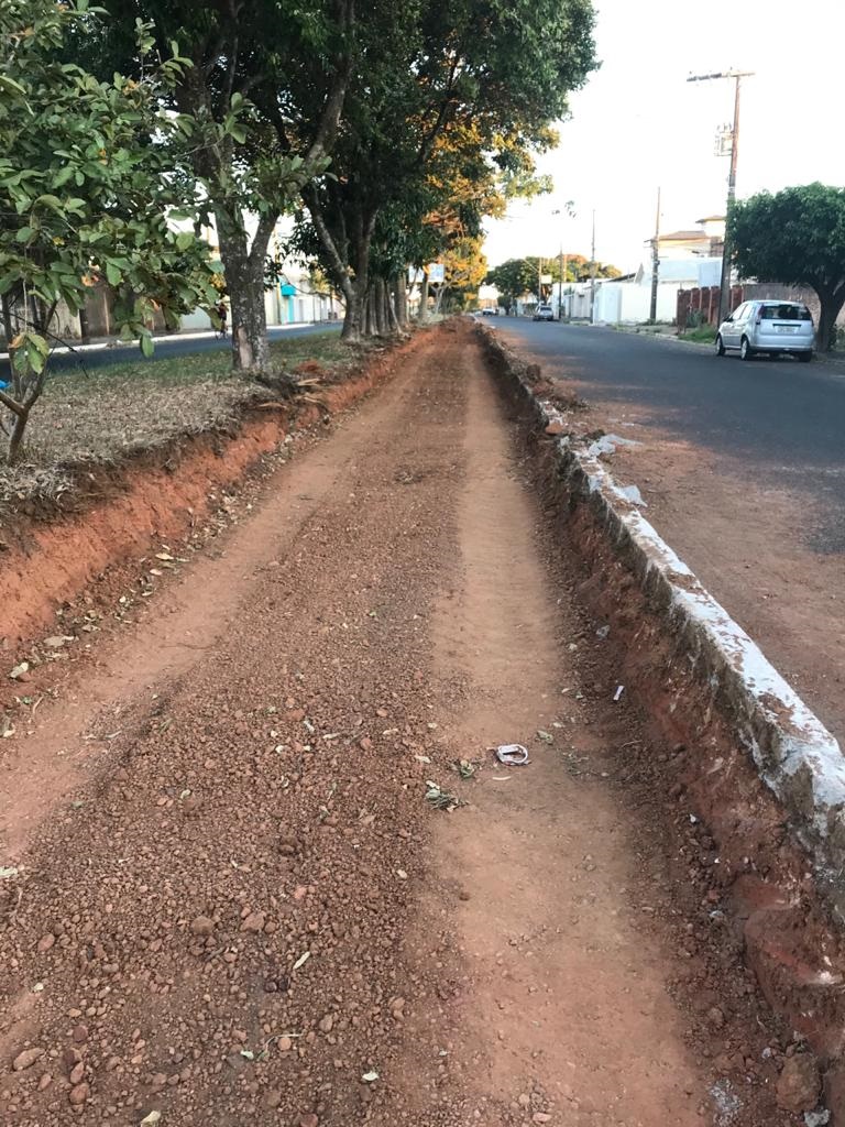 A prefeitura de Araguari, através, da secretaria de Obras, realiza mais uma etapa da construção da ciclovia, na avenida Cornélia Rodrigues da Cunha, no bairro Jóquei Clube, trecho que começa na praça Sérgio Pacheco e termina a rua Walter Santiago. Nessa fase acontece a construção da base da ciclovia.