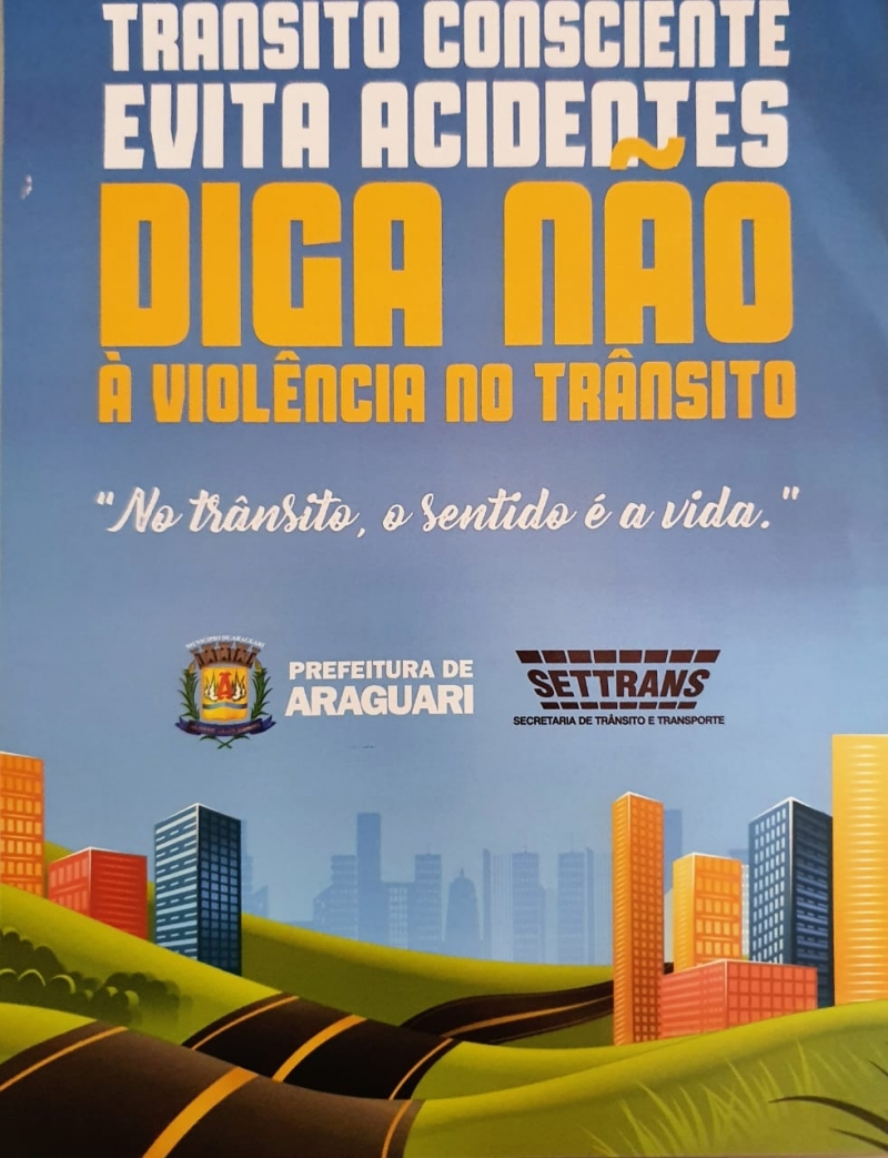 A Prefeitura de Araguari, através da Secretaria de Educação, Secretaria de Trânsito, Transporte e Mobilidade Urbana – SETTRANS, com apoio do Núcleo de Educação para o Trânsito, realizaram na manhã de hoje (12) uma Blitz Educativa, na Rua Sebastião Naves, no Bairro Ouro Verde. O evento contou com os alunos do Centro Educacional Municipal Professor Hermenegildo Marques Veloso.