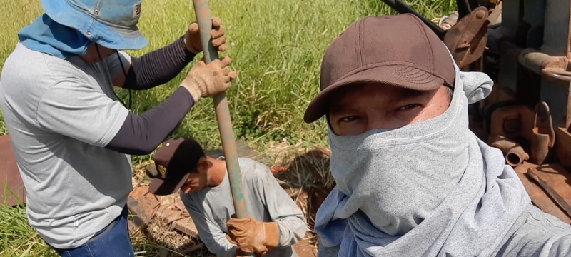 Equipe SAE fazendo a troca de bomba do poço solteiro da AFA ,que fortalece o abastecimento do Bairro Goiás - Serviço concluído com sucesso!