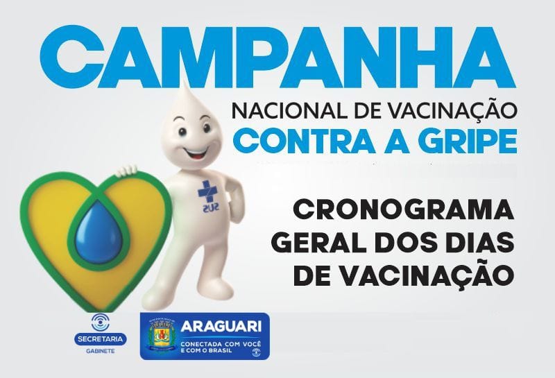 Iniciada no dia 12 de abril em Araguari, a vacinação contra a gripe não está alcançando a meta nacional, em função da baixa procura por parte do primeiro grupo prioritário. Nesta primeira fase a vacina é preferencial para crianças de seis meses a menores de seis anos, gestantes, mulheres que acabaram de dar luz, povos indígenas e trabalhadores da saúde.   Segundo informações da Secretaria de Saúde, até o momento foram imunizados 1.680 crianças 23%, 904 trabalhadores de saúde 28%, 33 puérperas 22%, 171 gestantes 17%. E esta etapa da vacinação para esse grupo vai até o dia 10 de maio.   A vacina contra a gripe está disponível nas 23 unidades de saúde do município. É necessário e prudente que esse primeiro grupo procure a vacina para ficar imunizado contra a gripe. Na segunda etapa que será realizada de 11 de maio a 8 de junho serão vacinados idosos com 60 anos ou mais e professores.   Na terceira etapa que está programada de 9 de junho a 9 de julho entram agentes das forças armadas, de segurança e salvamento, pessoas com deficiência, caminhoneiros, funcionários do transporte coletivo e outros.   Quem tomou a vacina contra a Covid-19 precisa aguardar um intervalo de 15 dias para receber a vacina da gripe.