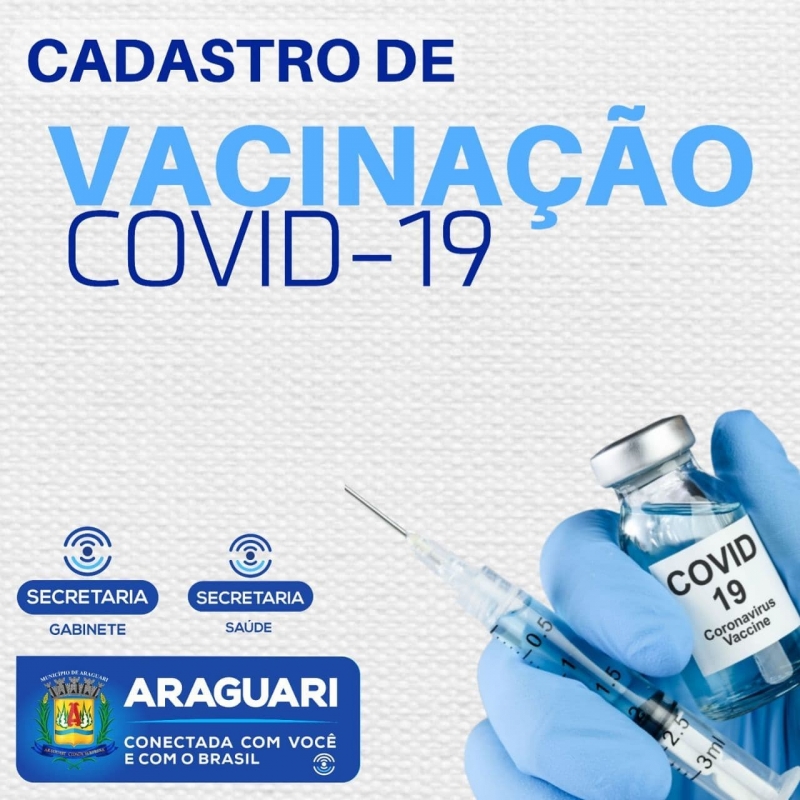 Para facilitar o entendimento e acesso do cidadão à página social da Prefeitura de Araguari, referente à vacinação, foi criado um link que possibilita a entrada e navegação (busca por informações e para fazer o cadastro).  Clicando no link, a página cai direto na pasta direcionada apenas à vacinação contra a Covid-19. Clique aqui:  https://araguari.mg.gov.br/vacinacao-contra-a-covid-19