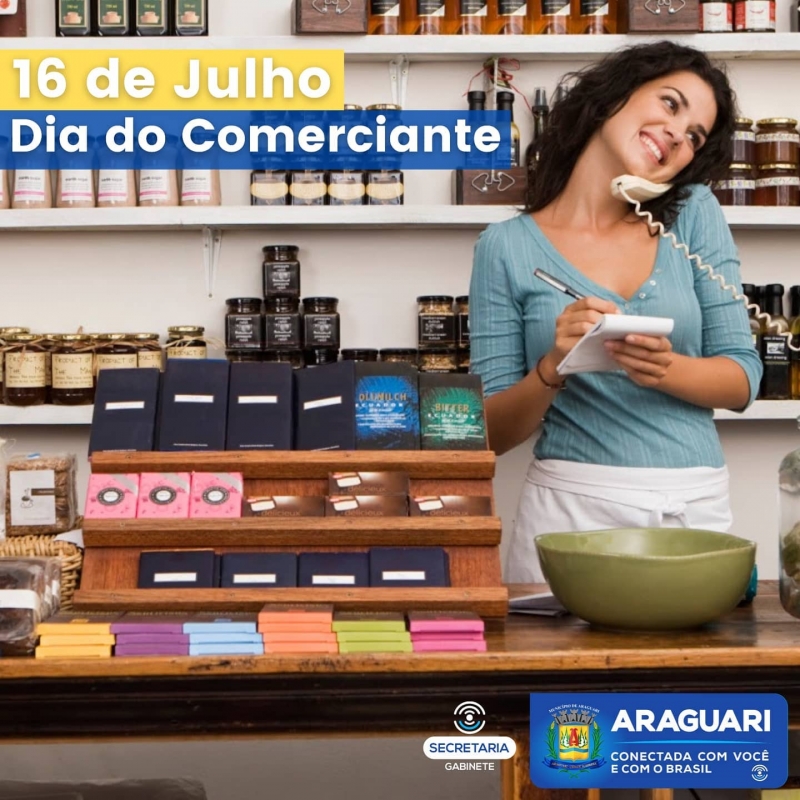 Aproveite o Dia do Comerciante e valorize aqueles que são parte importante do desenvolvimento da nossa cidade. Apoie o comércio local!