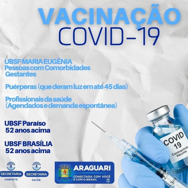 A Secretaria Municipal de Saúde informa através do Departamento de Epidemiologia a ocorrência de 03 óbitos confirmados para a Covid-19:  Residente em Araguari, sexo feminino, idade 76 anos, grupo de risco: Hipertensão Arterial Sistêmica, Doença Cardíaca Crônica, Doença Neurológica Crônica e Doença Renal Crônica; Residente em Araguari, sexo masculino, idade 58 anos, grupo de risco: Não informado; Residente em Araguari, sexo Feminino, idade 43 anos, grupo de risco: Doença Respiratória Crônica Descompensada e Obesidade.  O total de casos recuperamos subiu de 13.174 do dia 27/06 para 13.634 no dia 28. Essa diferença não se refere apenas a 24h. Empresas, principalmente de grande porte demoraram a repassar à Vigilância a recuperação de funcionários diagnosticados com a doença.  Informa 01 óbito suspeito para a Covid-19, Residente em Araguari, sexo masculino, idade 88 anos, grupo de risco: Doença Neurológica Crônica e Portador de Parkinson.  CASOS SUSPEITOS e CONFIRMADOS PARA COVID-19 HOSPITALIZADOS  37 pacientes hospitalizados em Araguari 12 pacientes hospitalizados em outro município  ERRATA: no boletim divulgado anteriormente, na data de hoje (28/07), estavam 4 mortes confirmadas. O correto são 3 mortes confirmadas, uma foi suspeita.