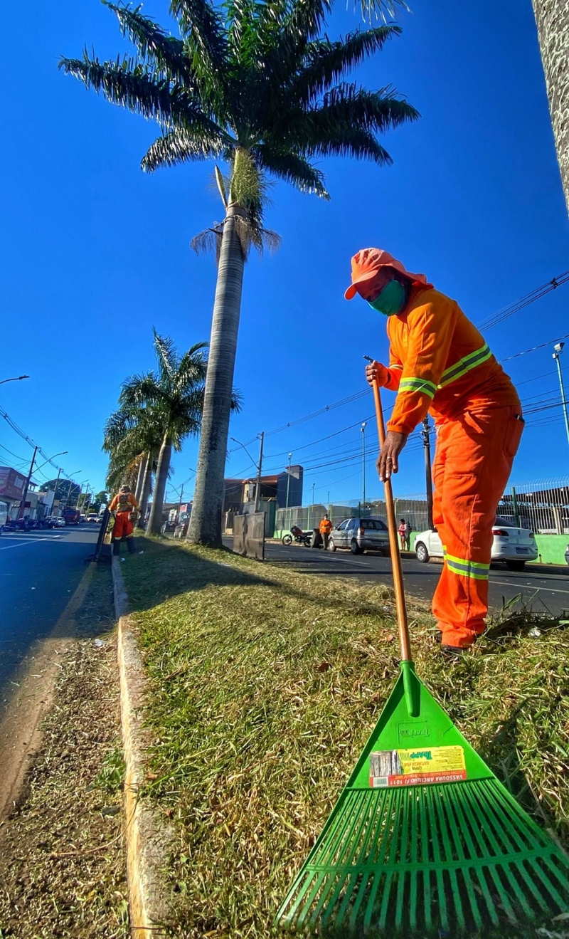 CAPINA, ROÇAGEM  começa a todo vapor  nesta segunda - feira na Av. Bahia, uma das ruas mais importantes da cidade.