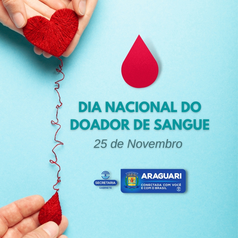 Nesta data agradecemos a todos os doadores de sangue que salvam vidas com esse simples gesto. Em Araguari as doações podem ser realizadas no PACE Para mais informações 3690 – 3174 Doe sangue, doe vida!