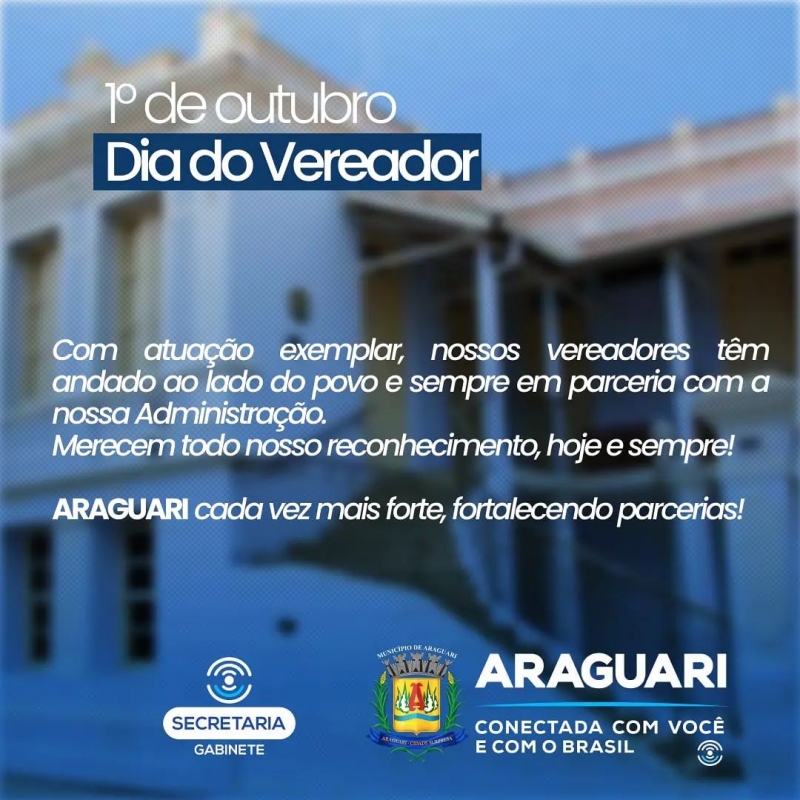 Essa data significa muito e merece comemoração. Por mais que seja um trabalho, um compromisso firmado com o povo, a missão de vocês vai muito além. São porta-vozes do povo, fiscalizadores, parceiros da Administração. E essa união tem feito muita diferença em obras e serviços à nossa população. Com uma câmara mais feminina e que, tenhamos ainda mais diversidade, somaremos todos os esforços para fazer uma cidade cada vez mais justa, igualitária e desenvolvimentista!