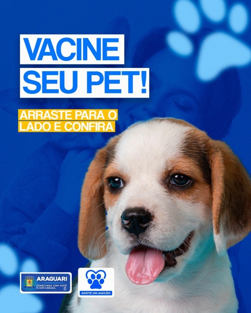 Vacinar seu pet é um ato de carinho, pois as vacinas ajudam na manutenção da saúde e evitam a disseminação de doenças.