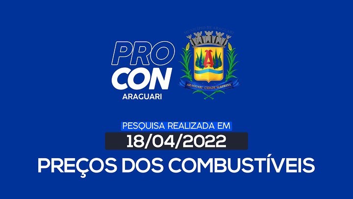 Pesquisa realizada de preços de combustíveis em 18/04/2022