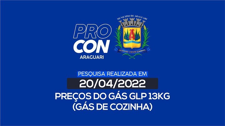 Pesquisa de preços: Gás de cozinha realizada em 18/04/2022.