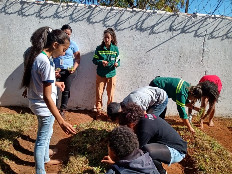Nesta terça (26) e quinta-feira (28), a Prefeitura de Araguari, através da Secretaria Municipal de Educação/ Programa de Educação Ambiental Gira Sol em parceria com a Empresa LD Celulose (em parceria com a empresa de consultoria Ekos Planejamento Ambiental), dando seguimento às atividades ambientais nas unidades educacionais, realizou a montagem da composteira e instalação da horta no CEM Papa João XXIII, com os alunos do 9º ano, que serão responsáveis pelo cultivo da mesma.