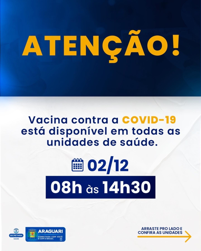 Vacinação COVID-19 – 02 de dezembro