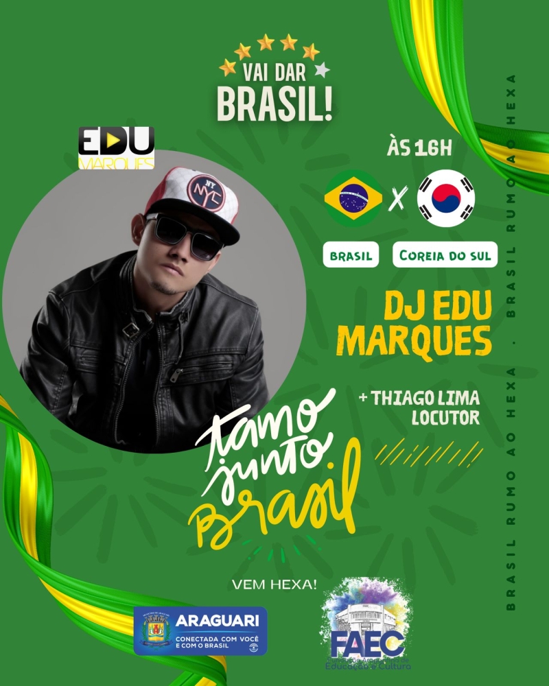 JOGO NA PRAÇA! Vai Brasil!