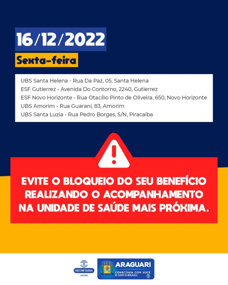 Prefeitura promove última convocação para os beneficiários do Programa Auxílio Brasil