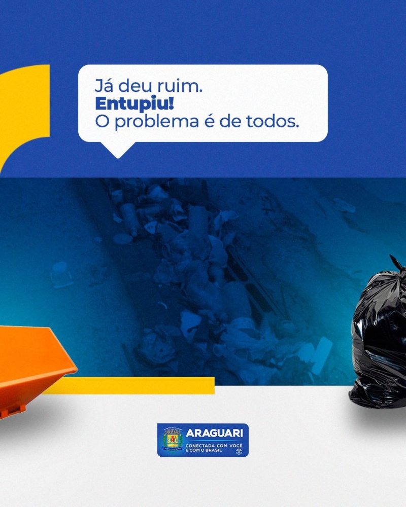 A chuva chegou é hora de todos colaborarem com a limpeza
