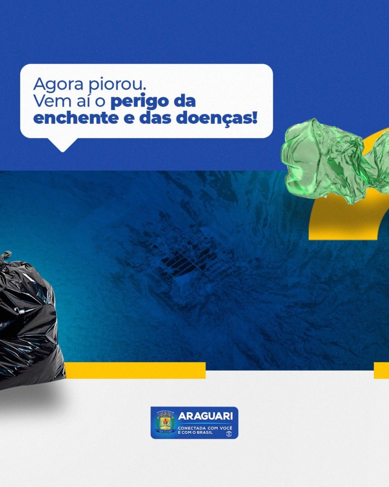 A chuva chegou é hora de todos colaborarem com a limpeza