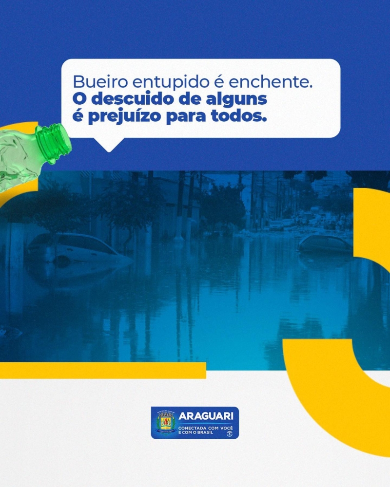 A chuva chegou é hora de todos colaborarem com a limpeza