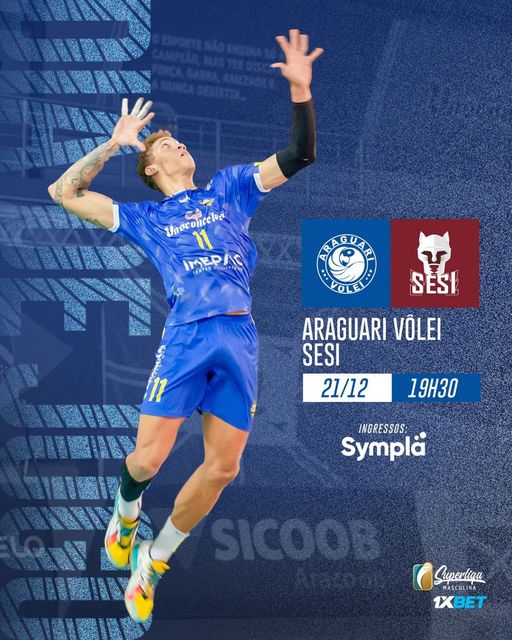 Araguari recebe o SESI/SP pela Superliga Masculina de Vôlei