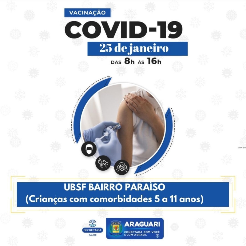 Programação vacinação 25 de janeiro