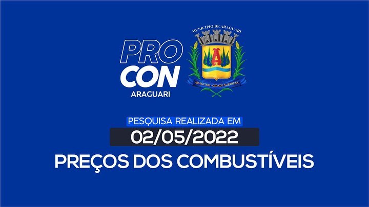 Pesquisa de preços dos combustíveis realizada em 02/05/2022.