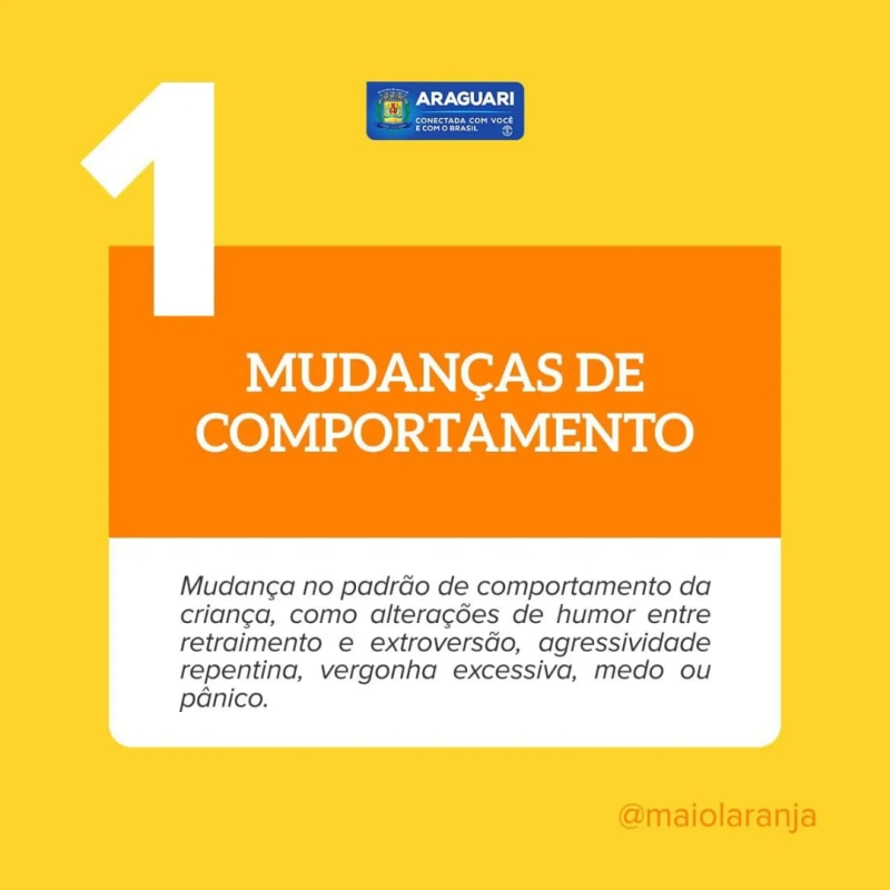 Mês de conscientização sobre a prevenção do abuso e da exploração sexual de crianças e adolescentes Confira alguns sinais que podem indicar abuso sexual infantil