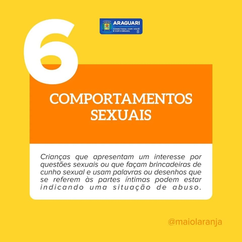 Mês de conscientização sobre a prevenção do abuso e da exploração sexual de crianças e adolescentes Confira alguns sinais que podem indicar abuso sexual infantil